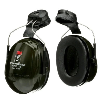 3mtm peltortm optimetm ii 520p3gs e green helmet attach earmuff class 5 slc80 32db 10 cs