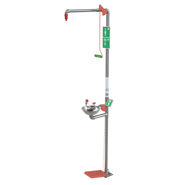 H Indoor Combination Safety Shower & Eyewash 37